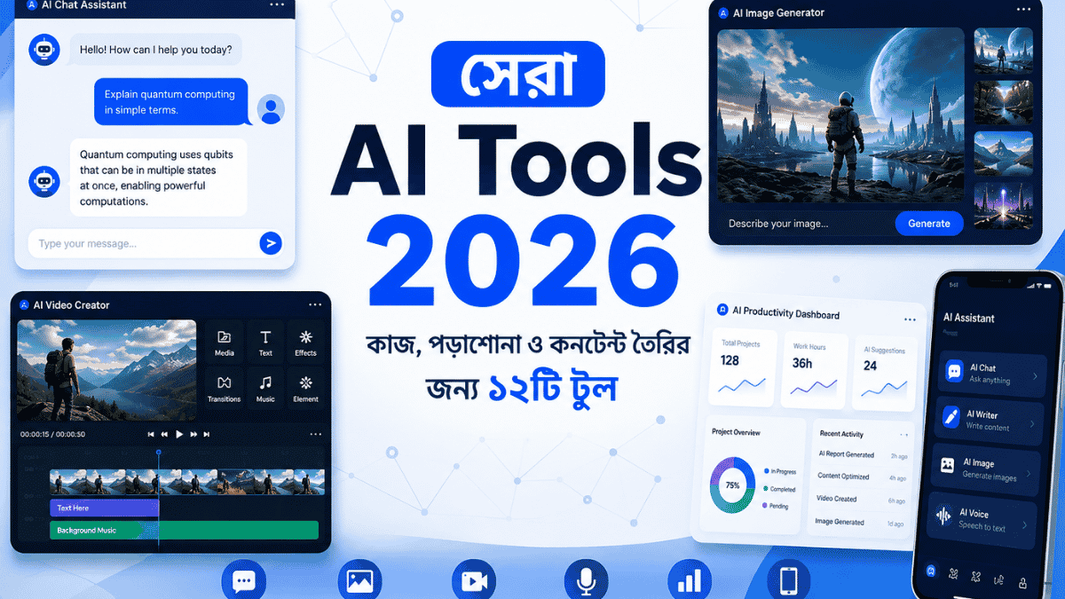 সেরা AI Tools 2026 বাংলা গাইড