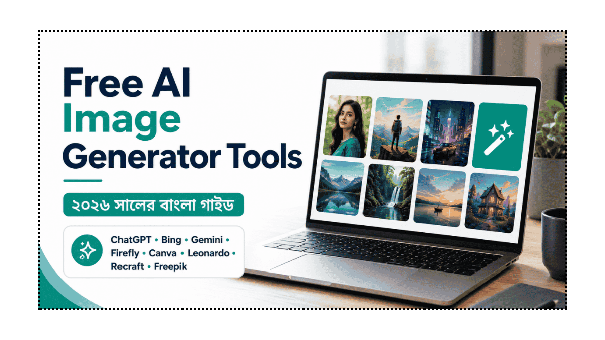 Laptop-এ Free AI Image Generator Tools ব্যবহার করে ছবি তৈরির ২০২৬ সালের বাংলা গাইড