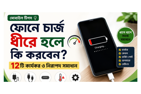ফোনে চার্জ ধীরে হলে করণীয় ১২টি কার্যকর সমাধান