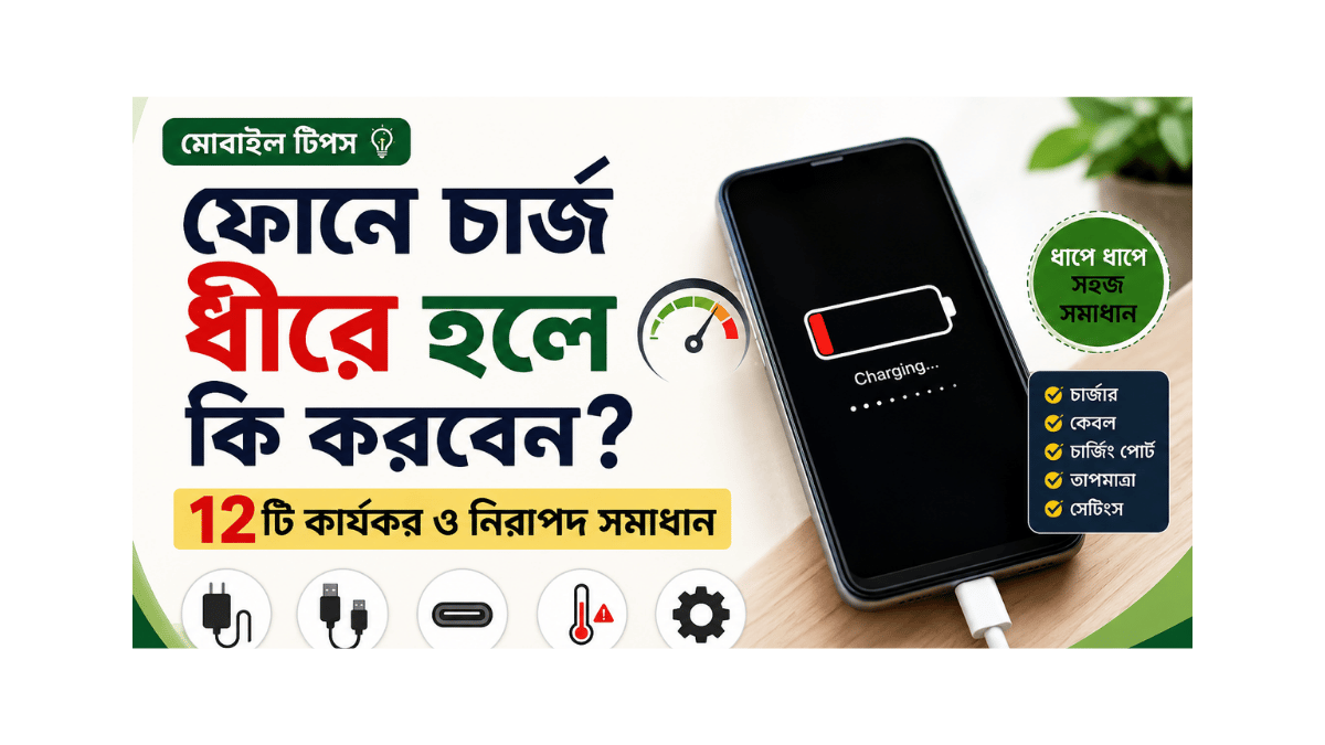 ফোনে চার্জ ধীরে হলে করণীয় ১২টি কার্যকর সমাধান
