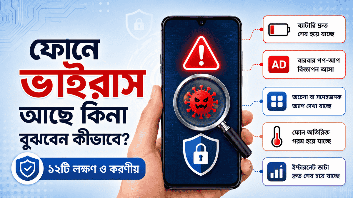 ফোনে ভাইরাস আছে কিনা বোঝার লক্ষণ ও নিরাপদ করণীয়